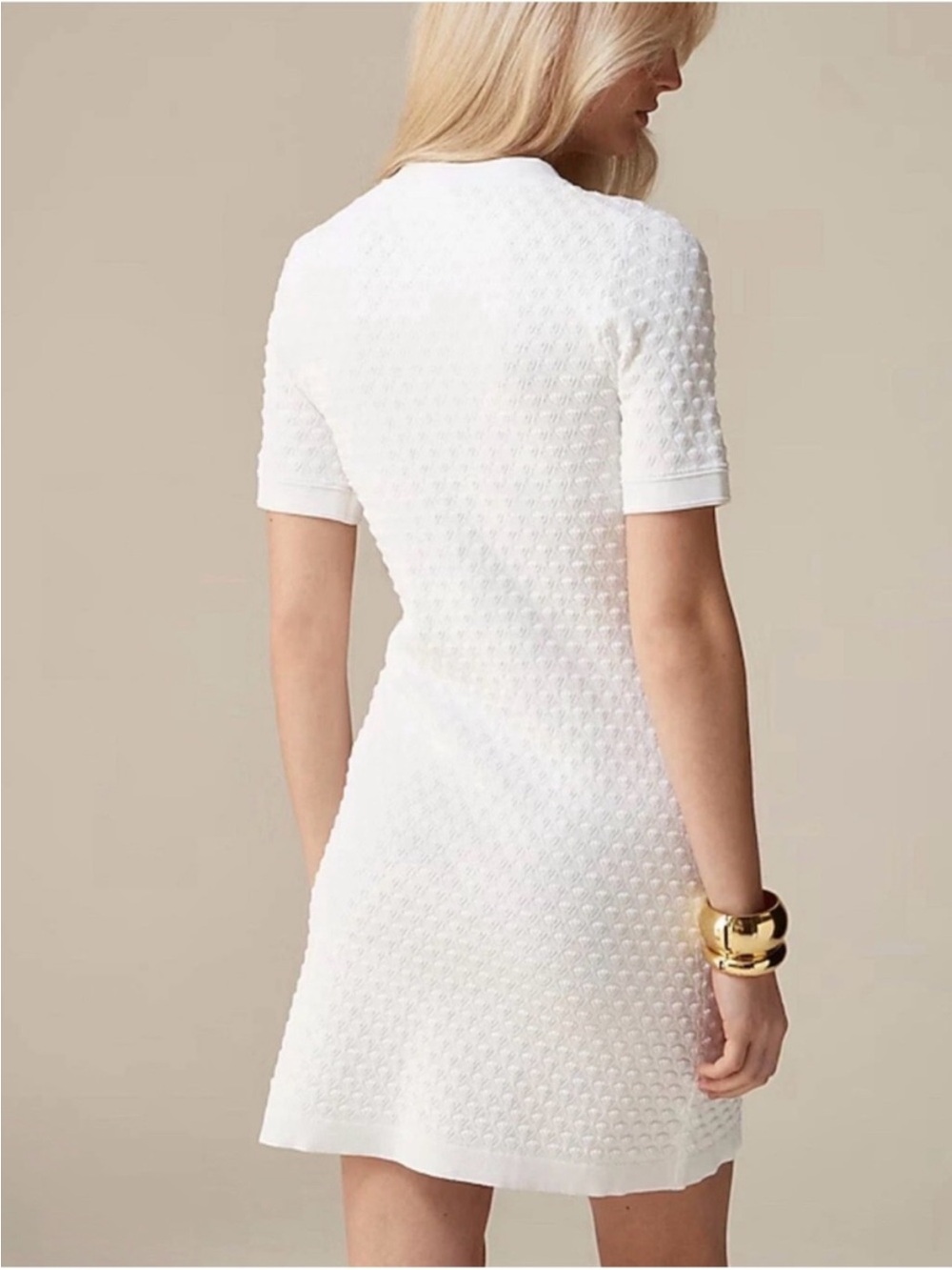 J. Crew - Textured Lady Sweater-Dress in White - Picture 4 of 4